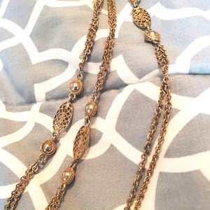 Avon vintage layered chain filigree